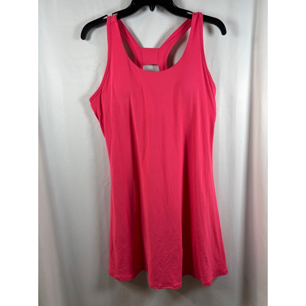 Rae Mode Womens Pink Active‎ Dress Sleeveless Built-in Shorts Pockets Large